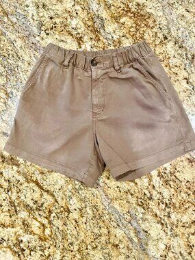 Bearbottom Clothing Tan Chino Shorts Elastic Waist Medium 5.5” Inseam Hiking